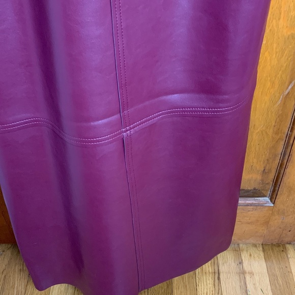 Naked Wardrobe Burgundy Trench Coat small vegan leather new with tags - Picture 9 of 10